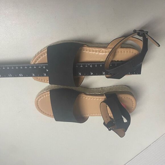 MUDD Women’s Espadrille Sandals Black Sz 6 Ankle Strap Buckle Open Toe New No Bx - Picture 5 of 9